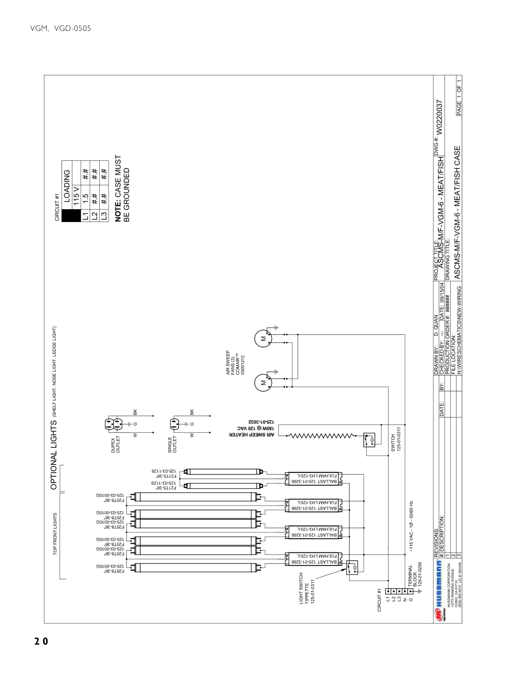 hussman VGM operation manual Shelflight,Noselight,Ledgelight, Lights 