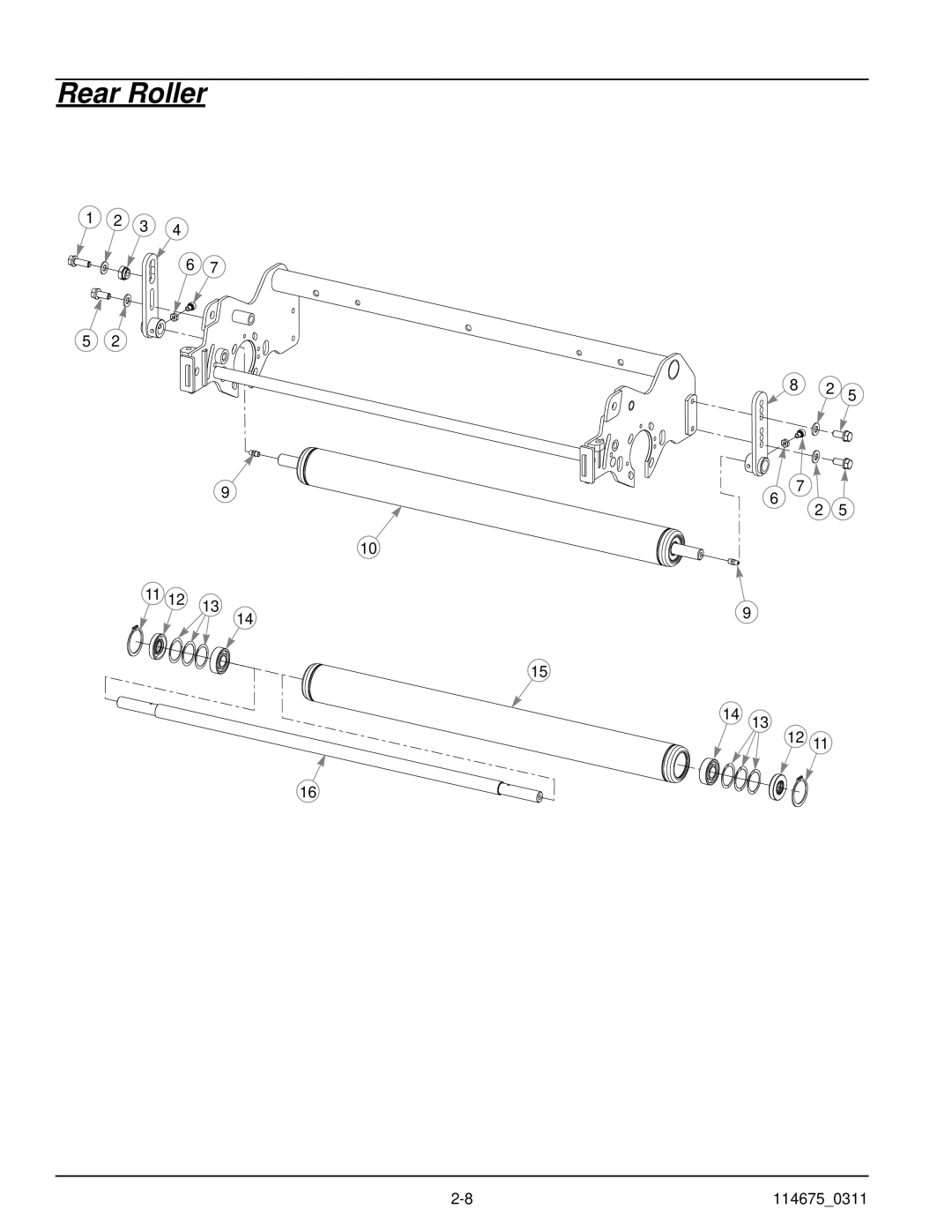 Hustler Turf 114675_0311 C-1 manual Rear Roller 