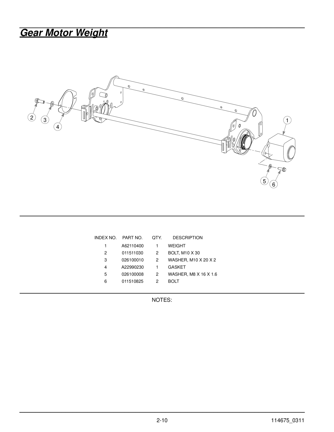 Hustler Turf 114675_0311 C-1 manual Gear Motor Weight 