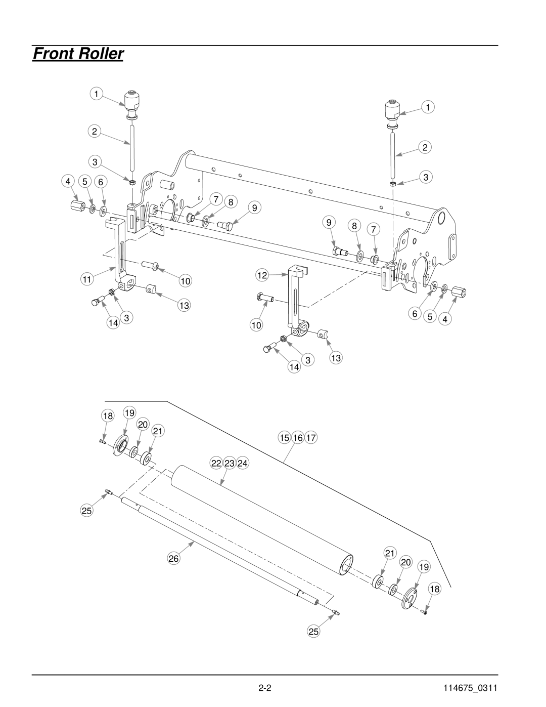 Hustler Turf 114675_0311 C-1 manual Front Roller 