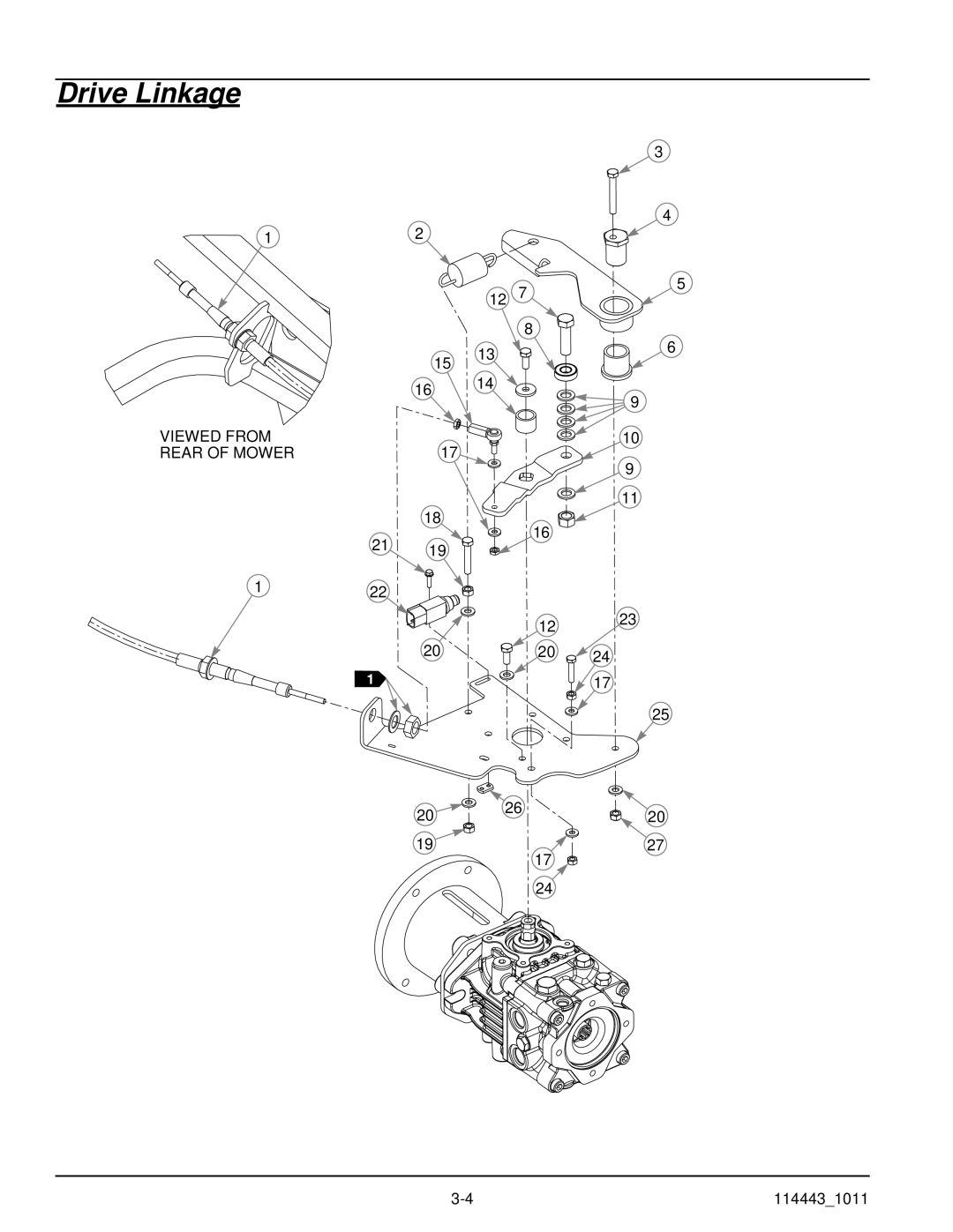 Hustler Turf 1500 manual Drive Linkage 