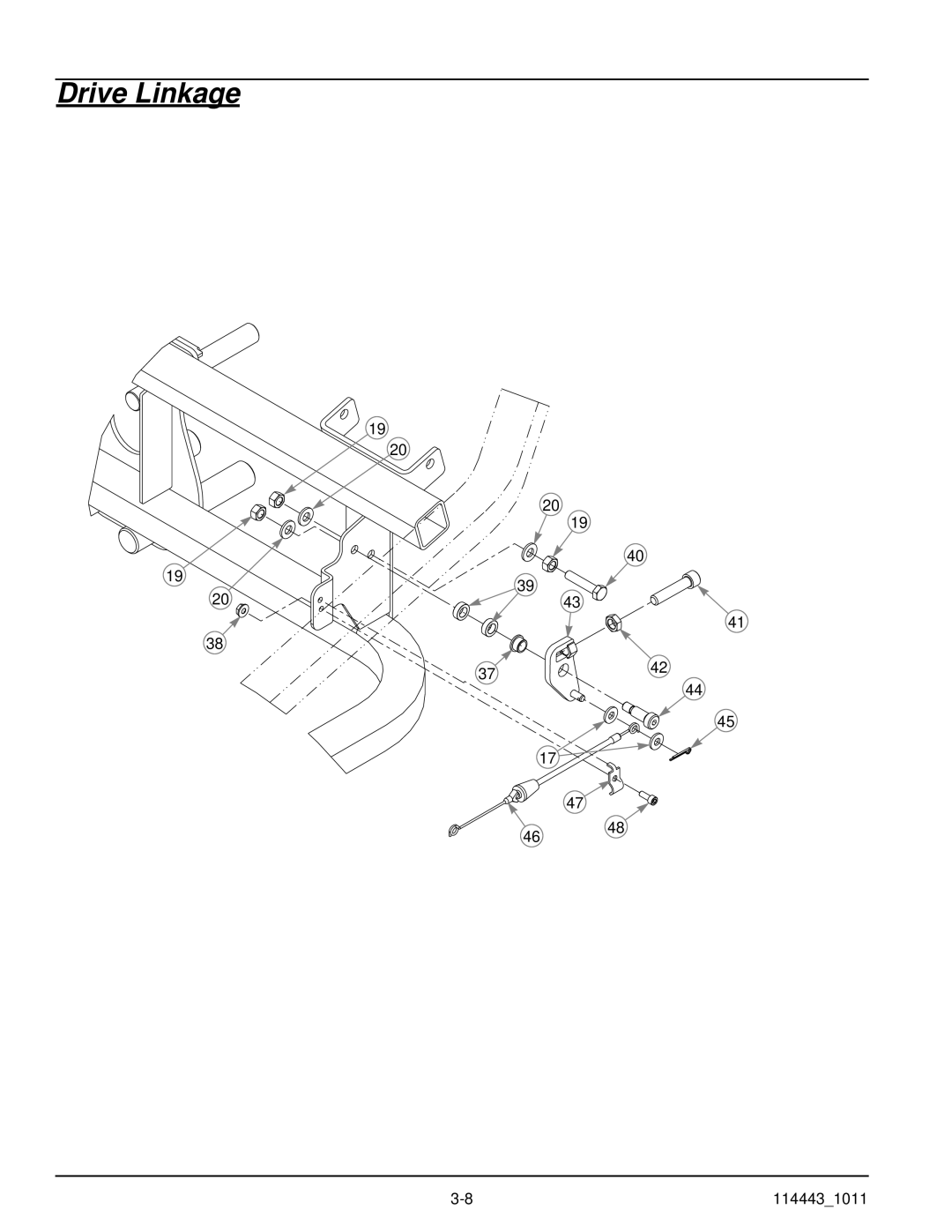 Hustler Turf 1500 manual Drive Linkage 