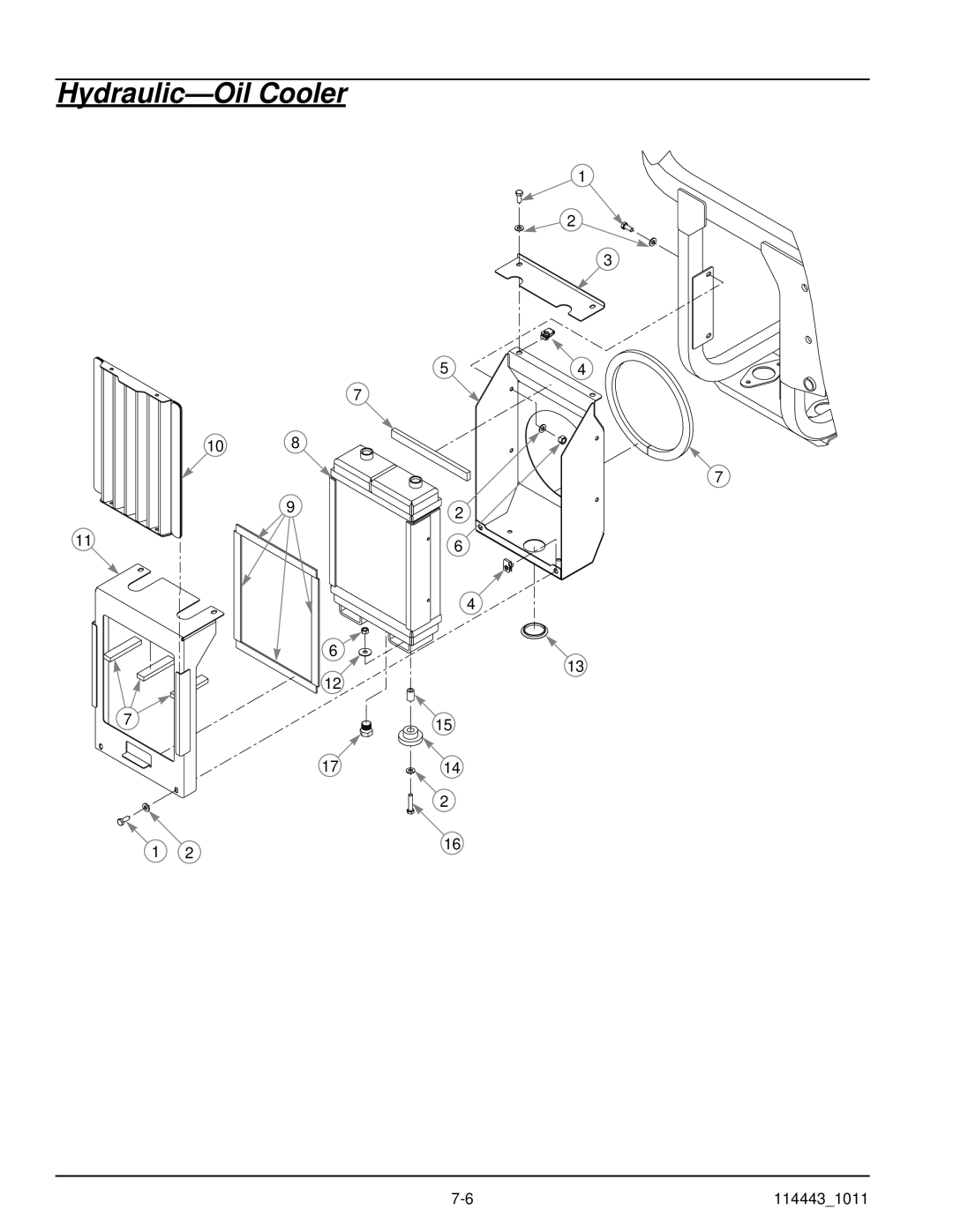 Hustler Turf 1500 manual Hydraulic-Oil Cooler 