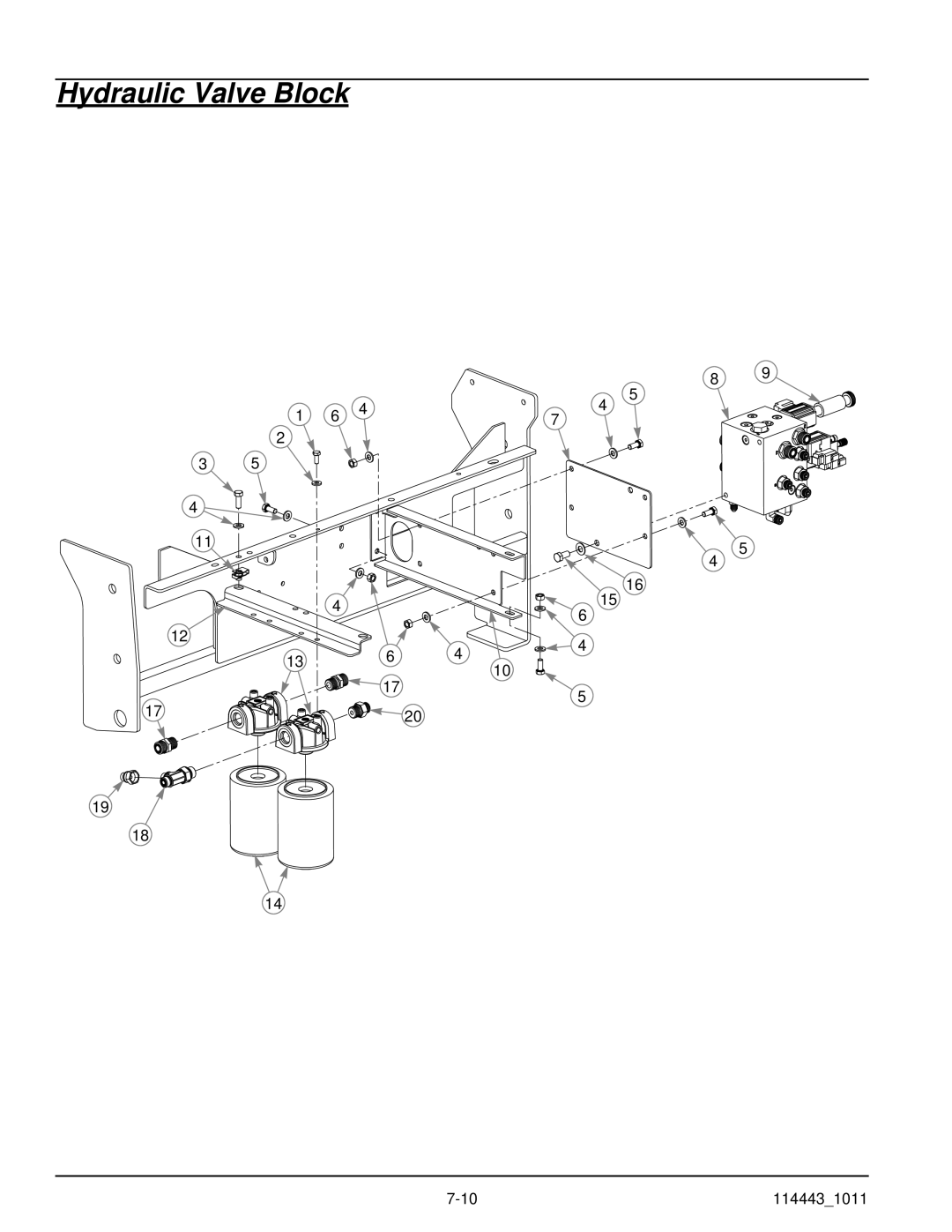 Hustler Turf 1500 manual Hydraulic Valve Block 