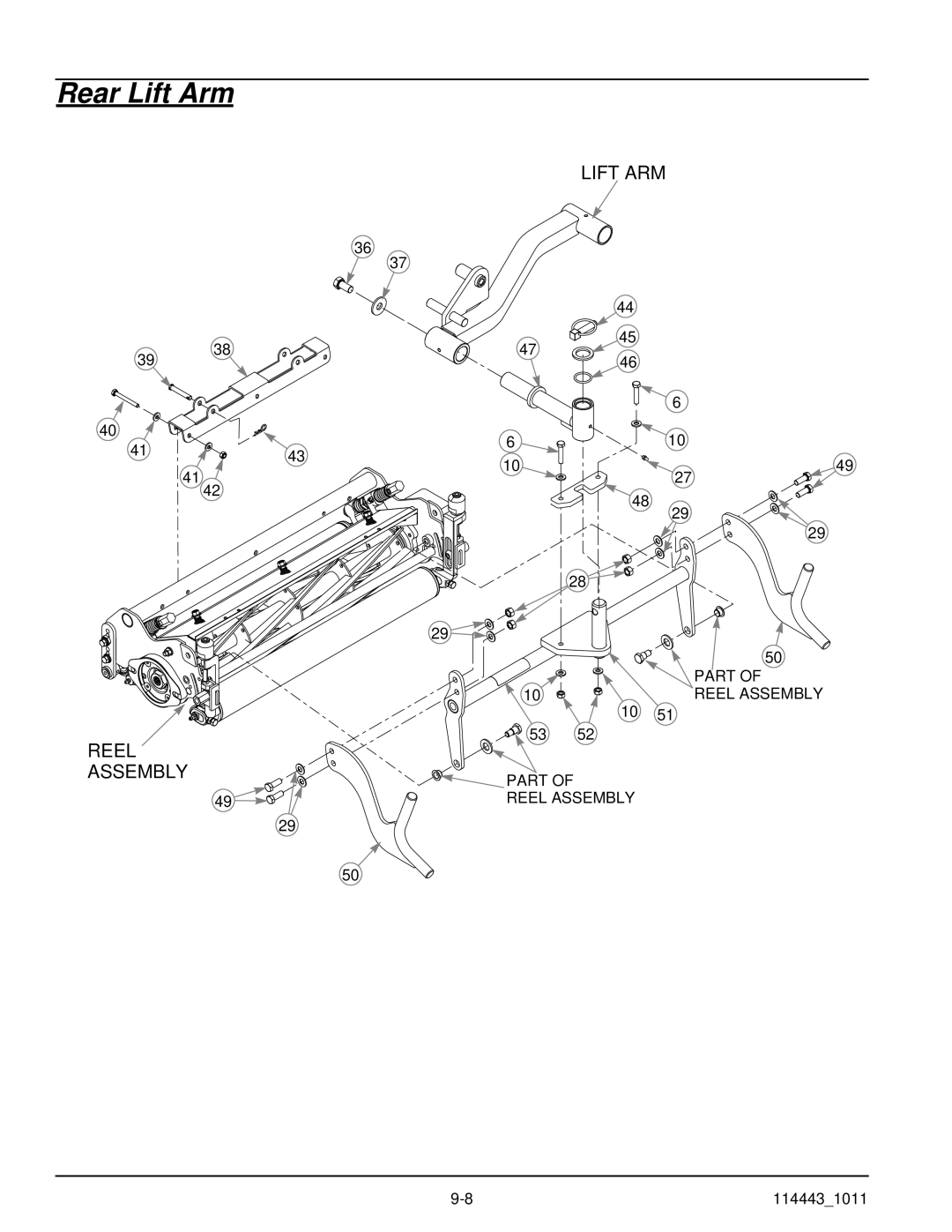 Hustler Turf 1500 manual Lift ARM 