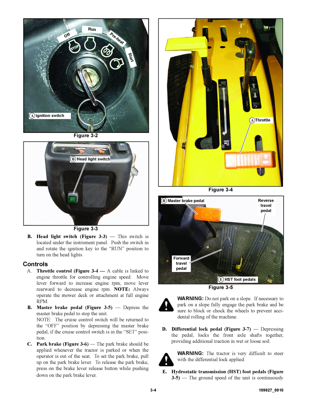 Hustler Turf 3500, 3700 owner manual Controls 