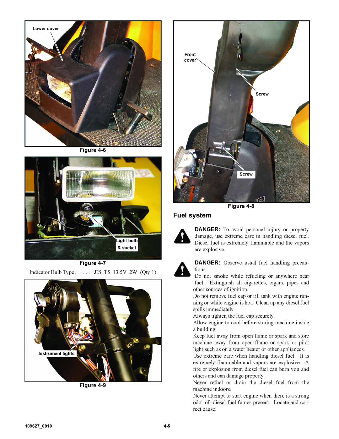 Hustler Turf 3700, 3500 owner manual Fuel system 