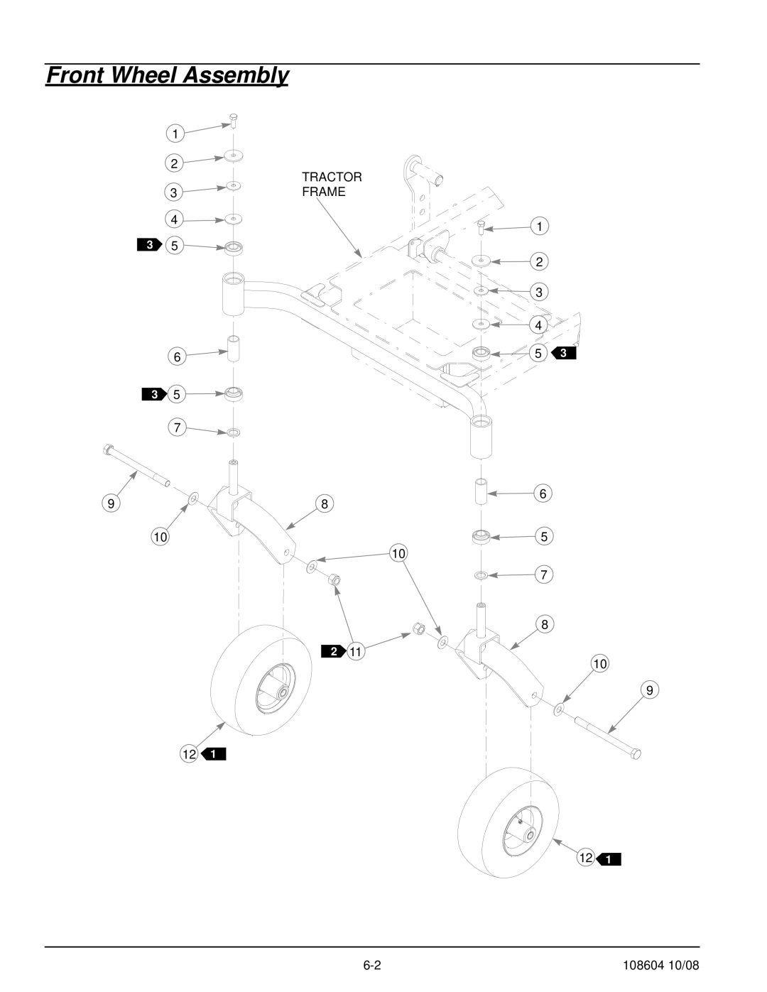 Hustler Turf 928150, 928168, 928143 manual Front Wheel Assembly 