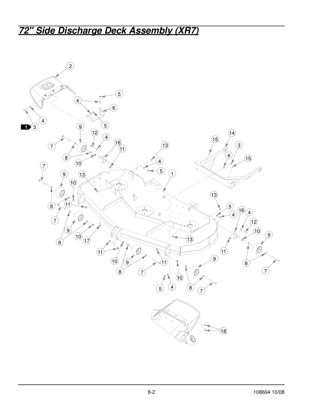 Hustler Turf 928150, 928168, 928143 manual Side Discharge Deck Assembly XR7 