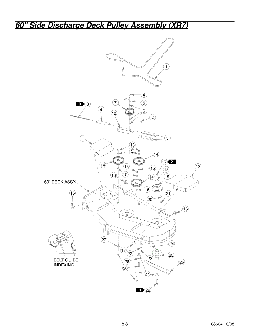 Hustler Turf 928150, 928168, 928143 manual Deck Assy Belt Guide Indexing 