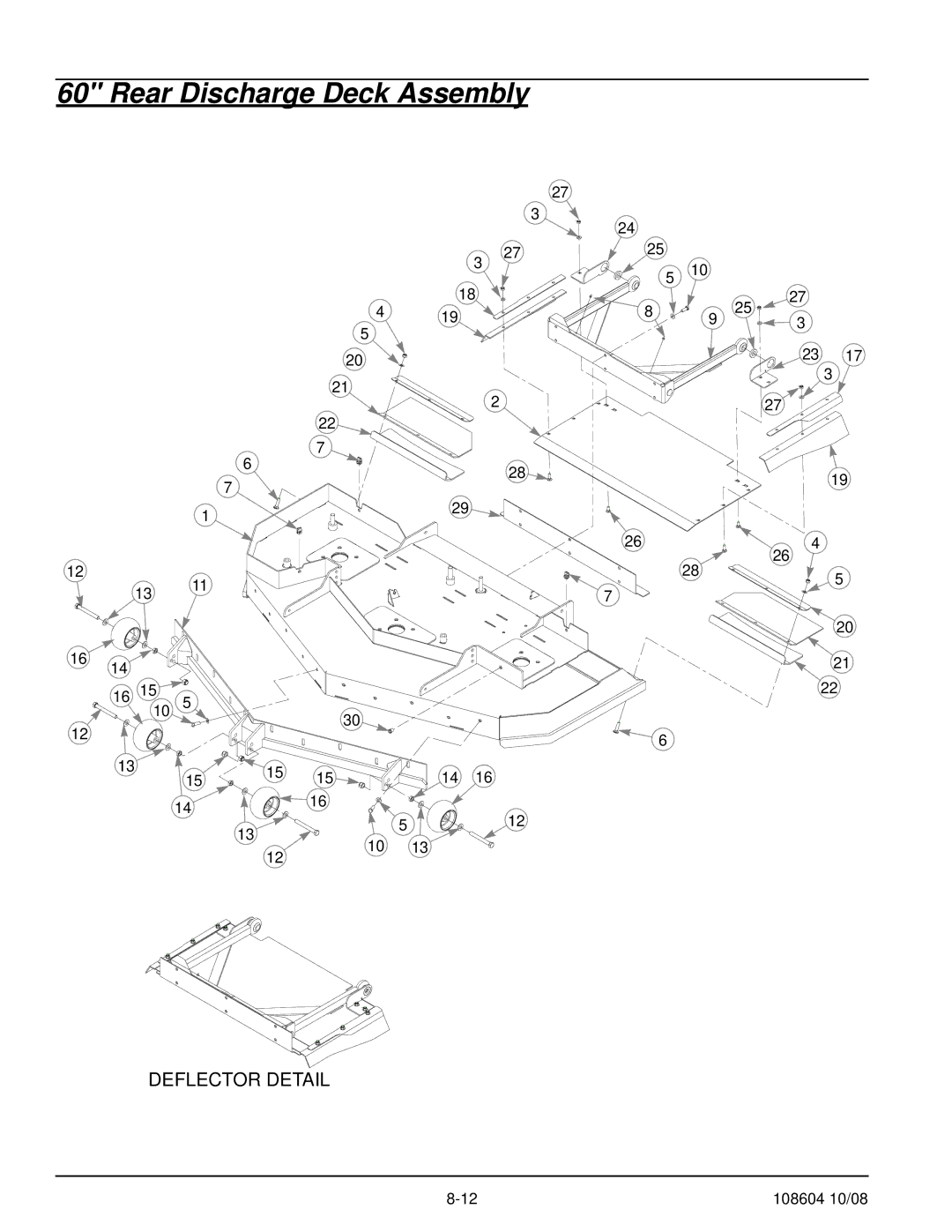 Hustler Turf 928168, 928143, 928150 manual Rear Discharge Deck Assembly 