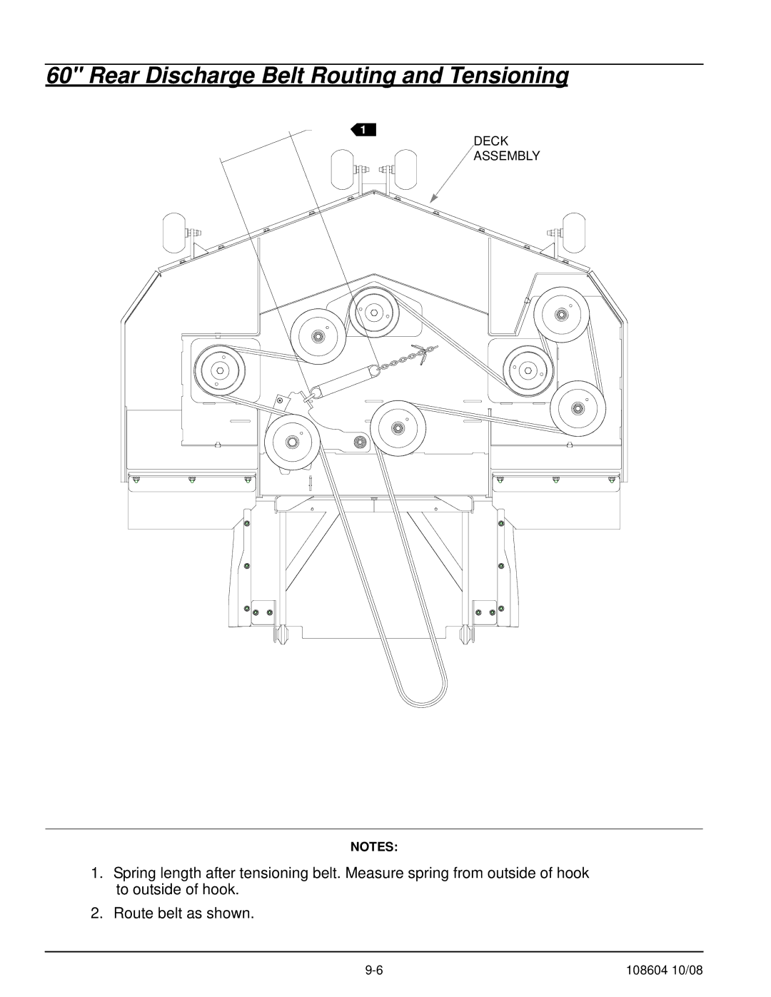 Hustler Turf 928168, 928143, 928150 manual Rear Discharge Belt Routing and Tensioning 