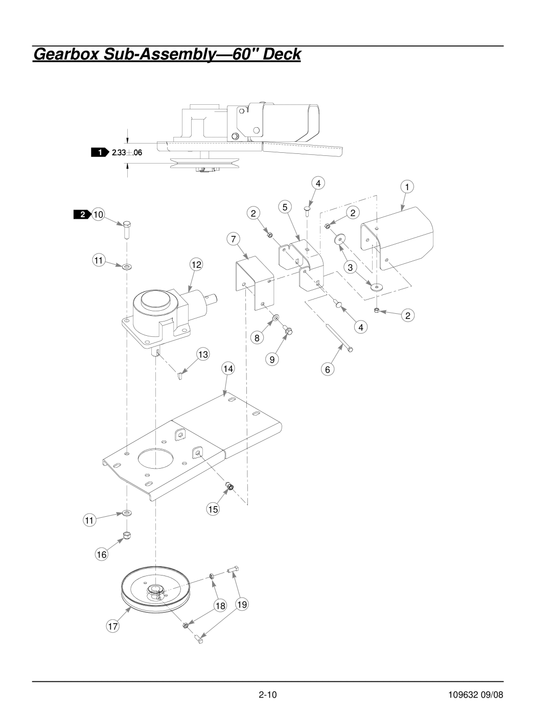 Hustler Turf 928739, 928721 manual Gearbox Sub-Assembly-60 Deck 