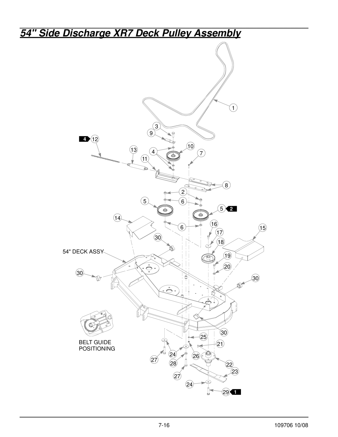 Hustler Turf Diesel Z manual Deck Assy Belt Guide Positioning 