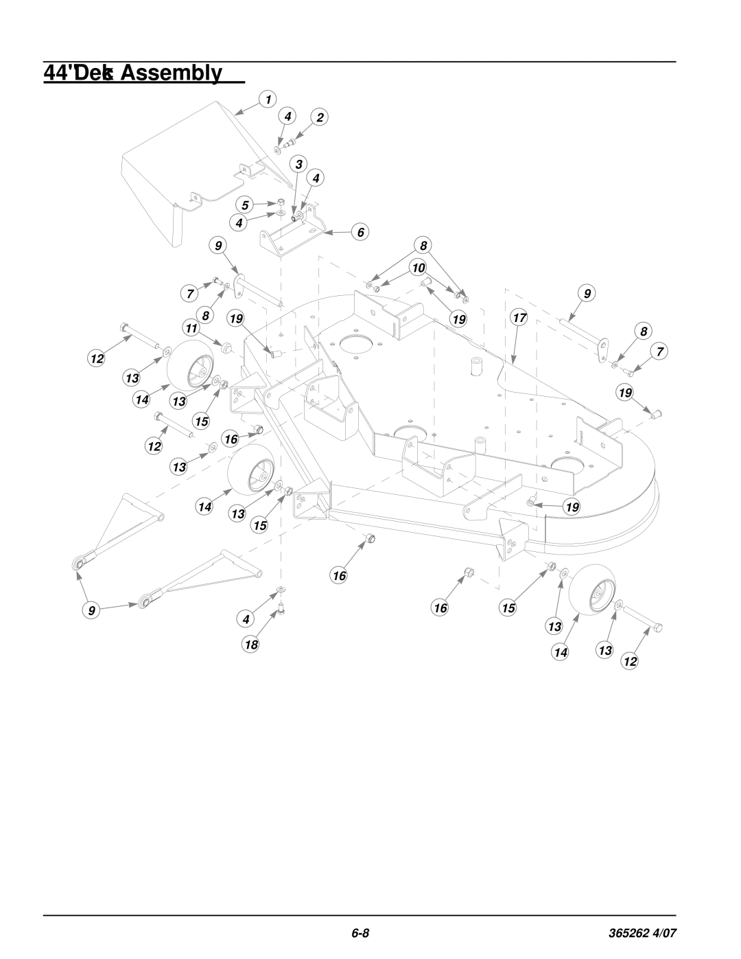 Hustler Turf Lawn Mower manual Deck Assembly 