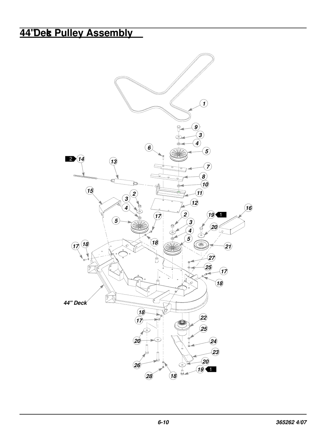 Hustler Turf Lawn Mower manual Deck 365262 4/07 