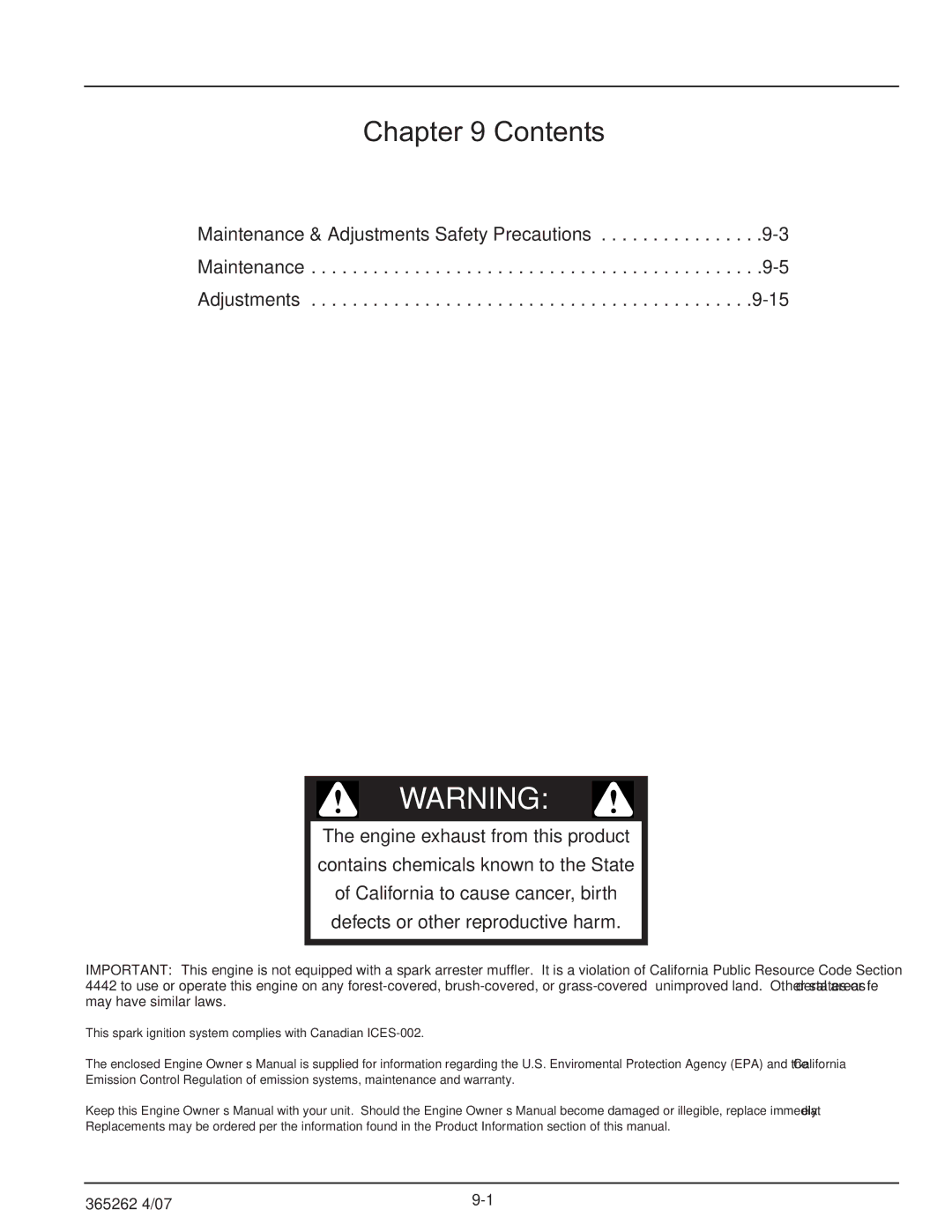 Hustler Turf Lawn Mower manual Contents 