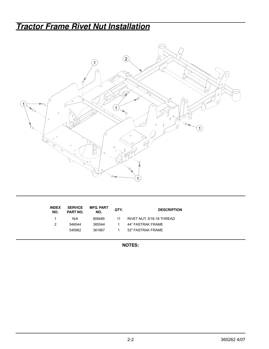 Hustler Turf Lawn Mower manual Tractor Frame Rivet Nut Installation, Rivet NUT, 5/16-18 Thread, Fastrak Frame 