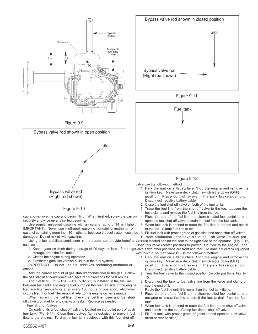 Hustler Turf Lawn Mower manual Fuel Shut-off Valves 