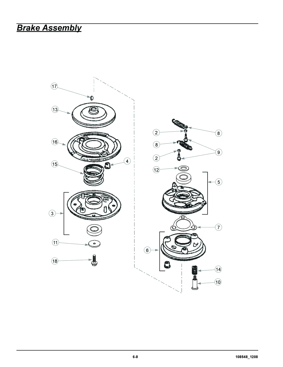 Hustler Turf M-1 manual Brake Assembly 