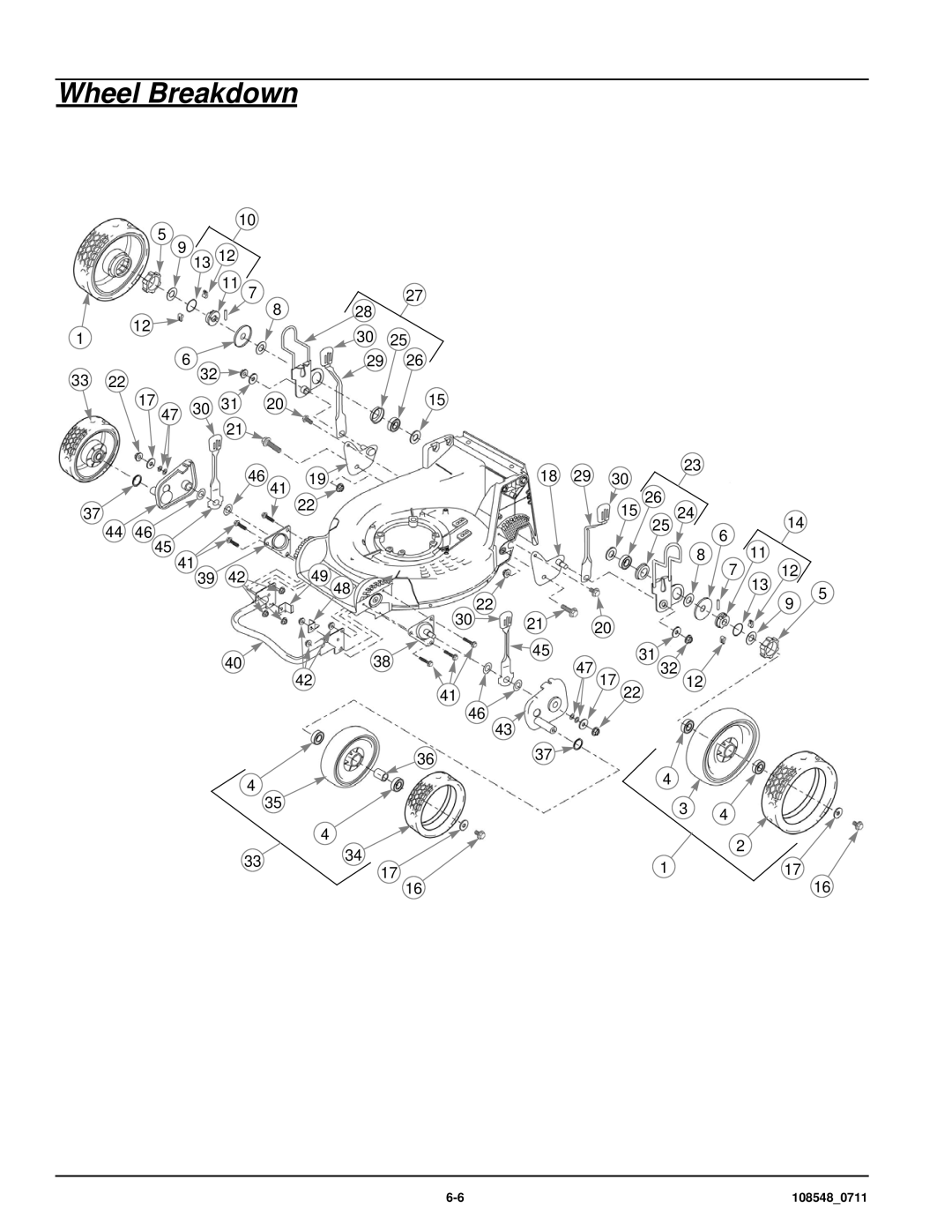 Hustler Turf M1 owner manual Wheel Breakdown 