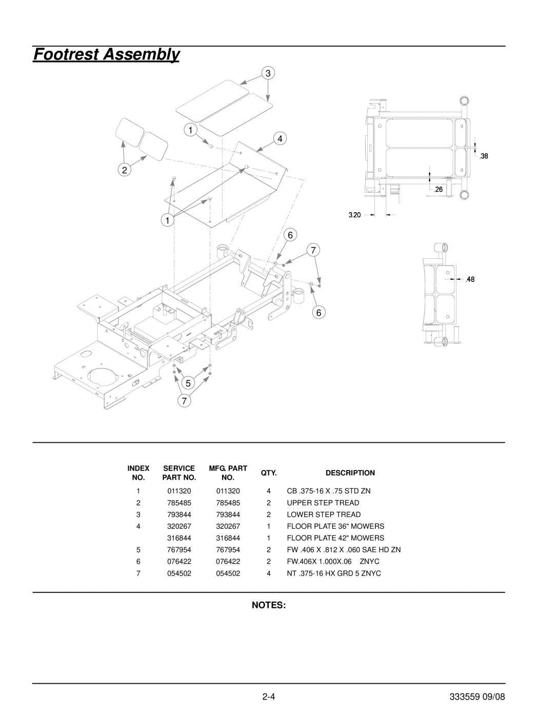 Hustler Turf none manual Footrest Assembly 