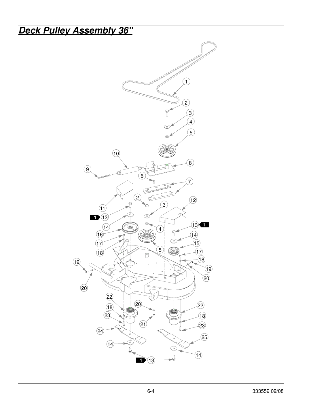 Hustler Turf none manual Deck Pulley Assembly 