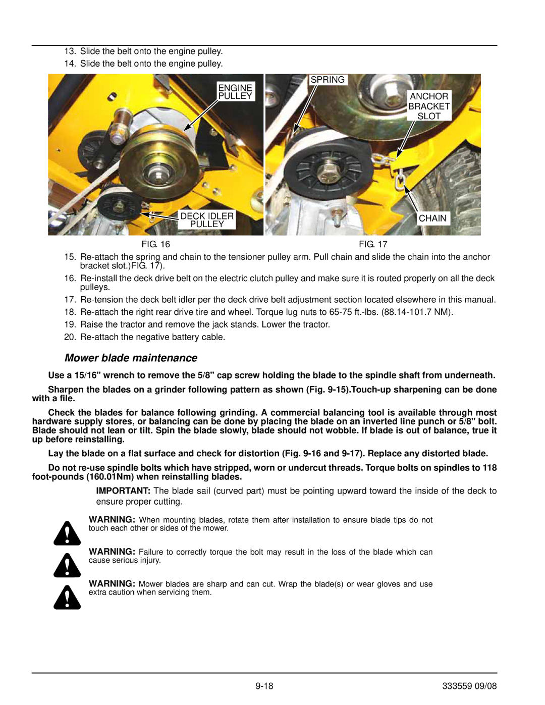 Hustler Turf none manual Mower blade maintenance 