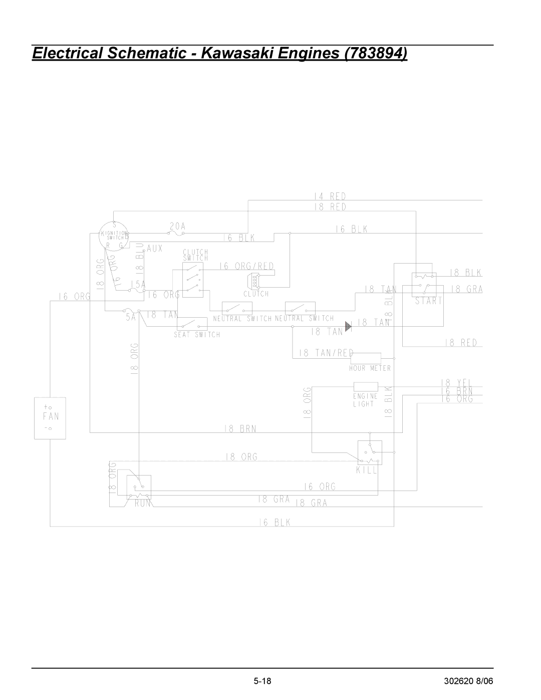 Hustler Turf Super Mini Z manual Electrical Schematic Kawasaki Engines 