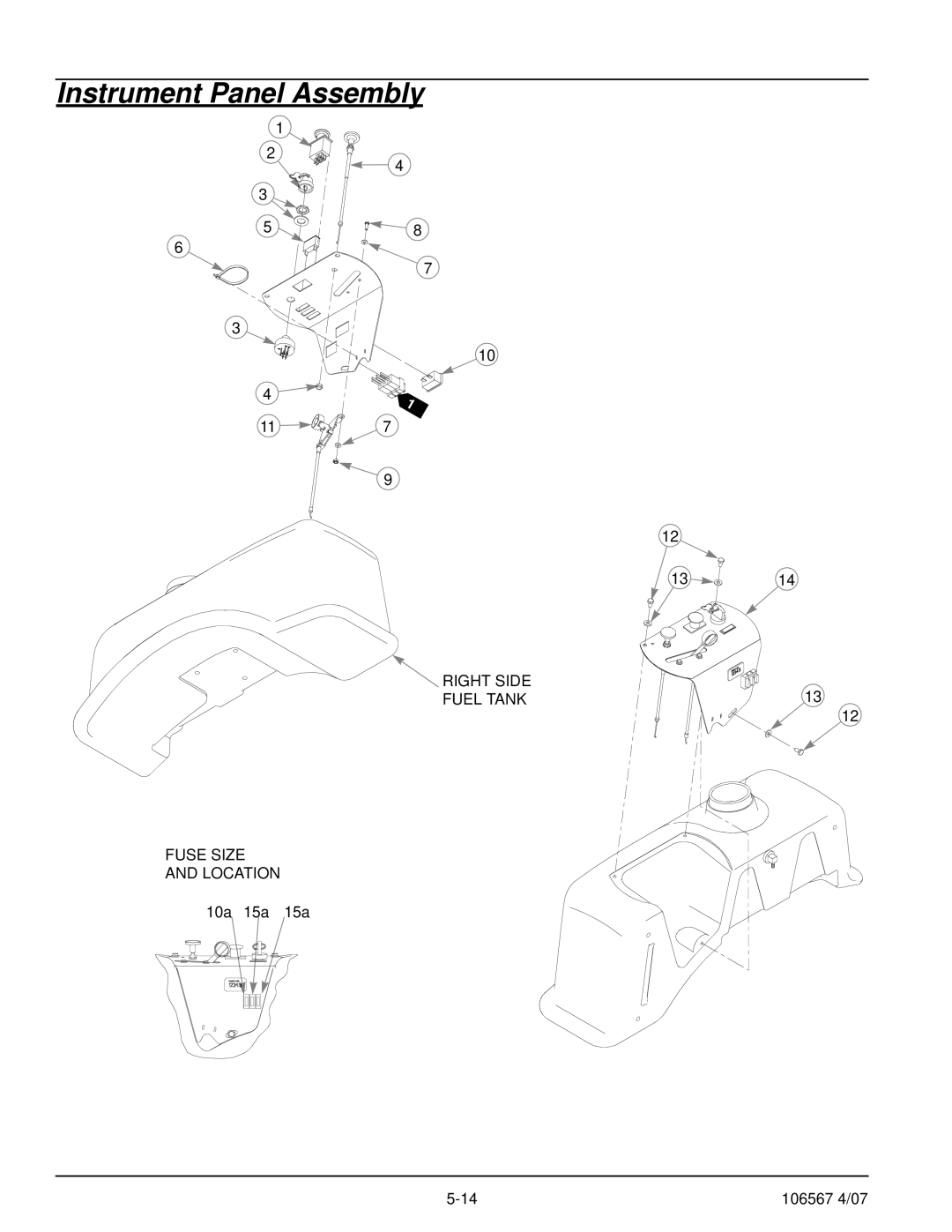 Hustler Turf Z XR7 manual Instrument Panel Assembly 