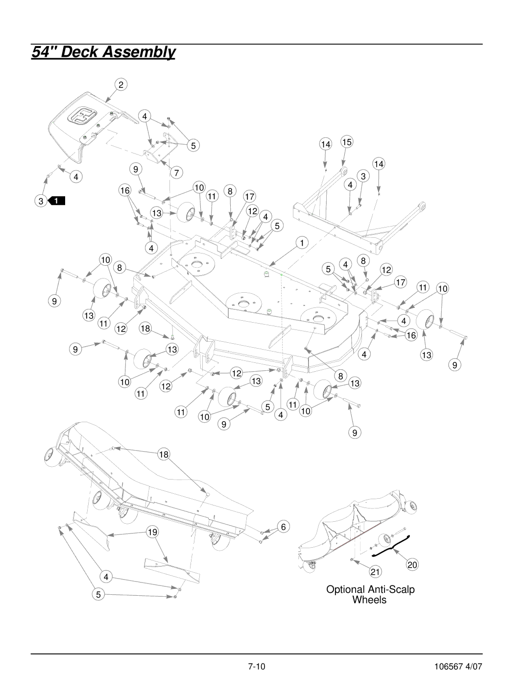 Hustler Turf Z XR7 manual Deck Assembly 