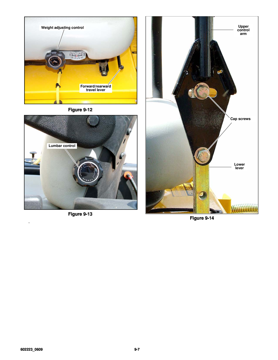 Hustler Turf Z4 manual Weight adjusting control Forward/rearward travel lever, Lumbar control, 6022230609 