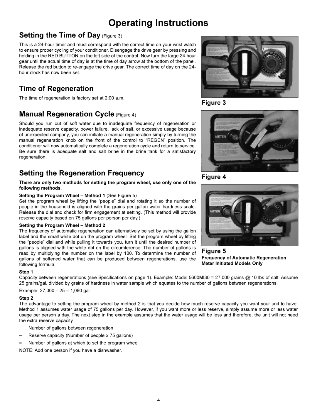 HydroSurge 5600 operation manual Operating Instructions, Setting the Time of Day Figure 