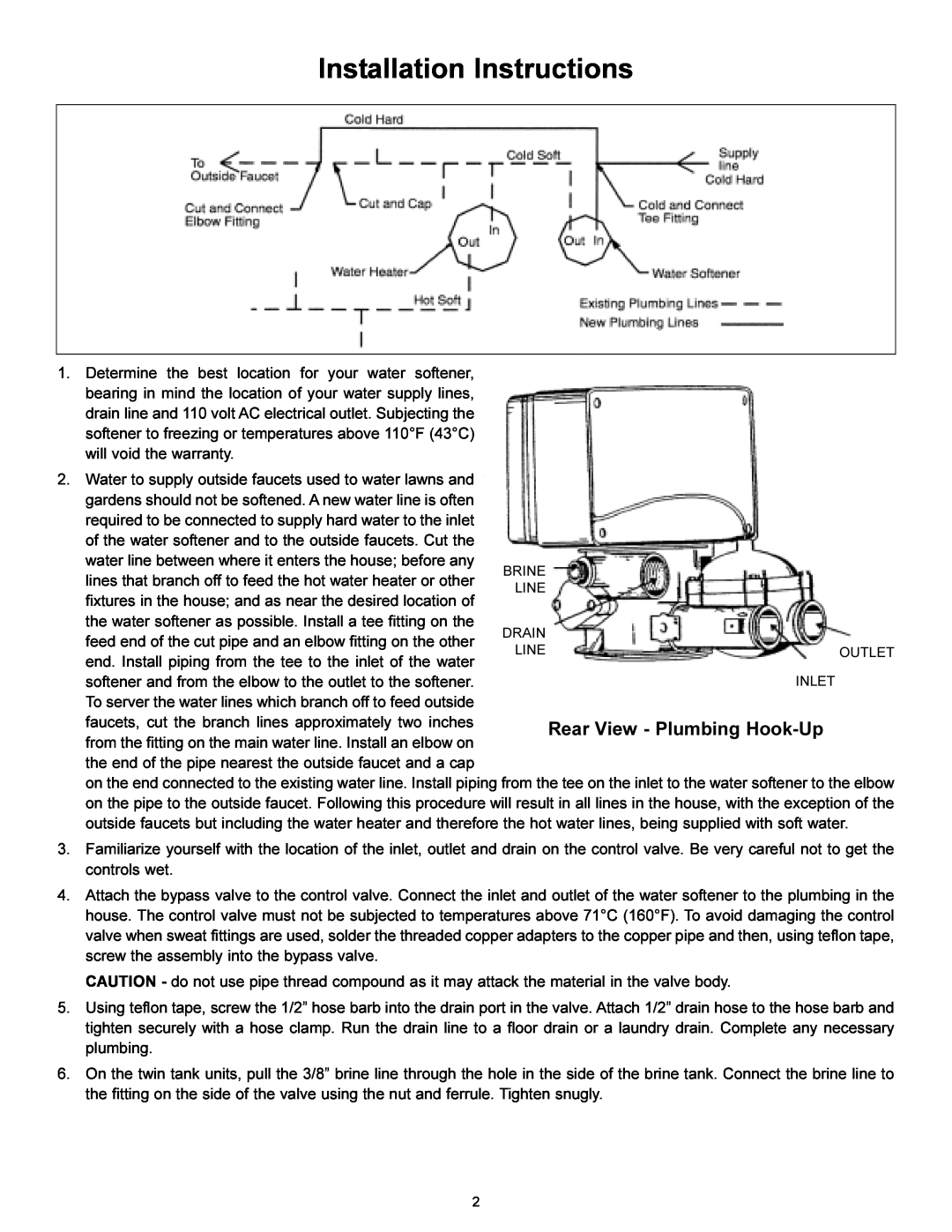 HydroSurge 5600 operation manual Installation Instructions, Outlet 