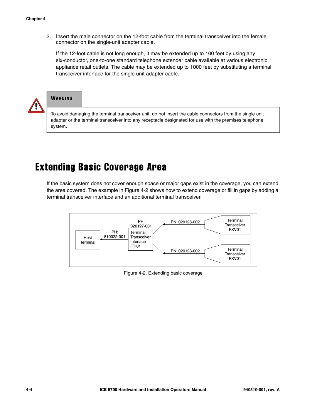 Hypercom ICE 5700 manual Extending Basic Coverage Area, Extending basic coverage 