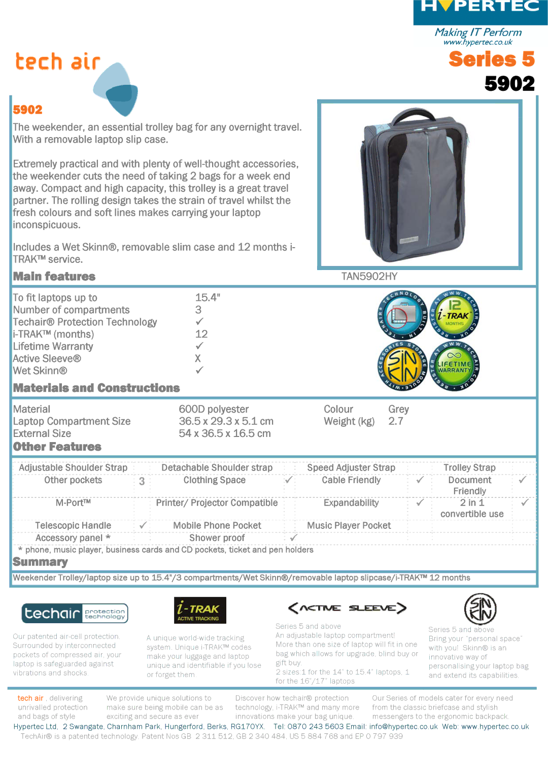 Hypertec Series 5, 5902 warranty 