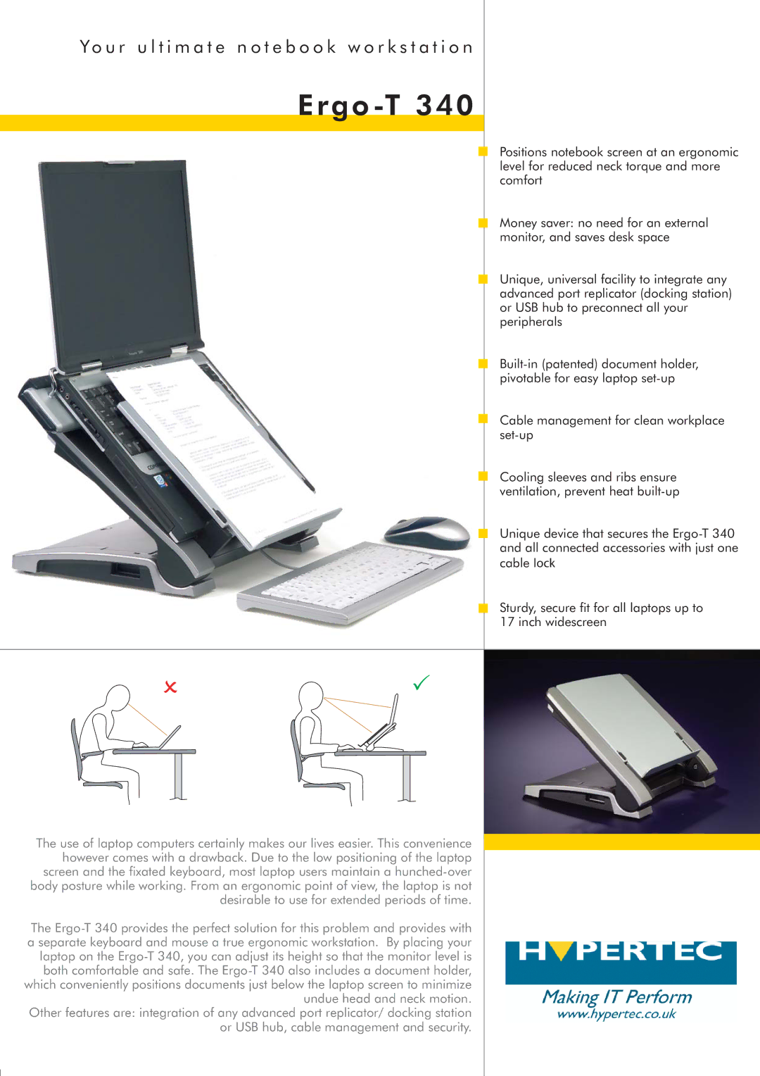 Hypertec Ergo-T 340 manual 