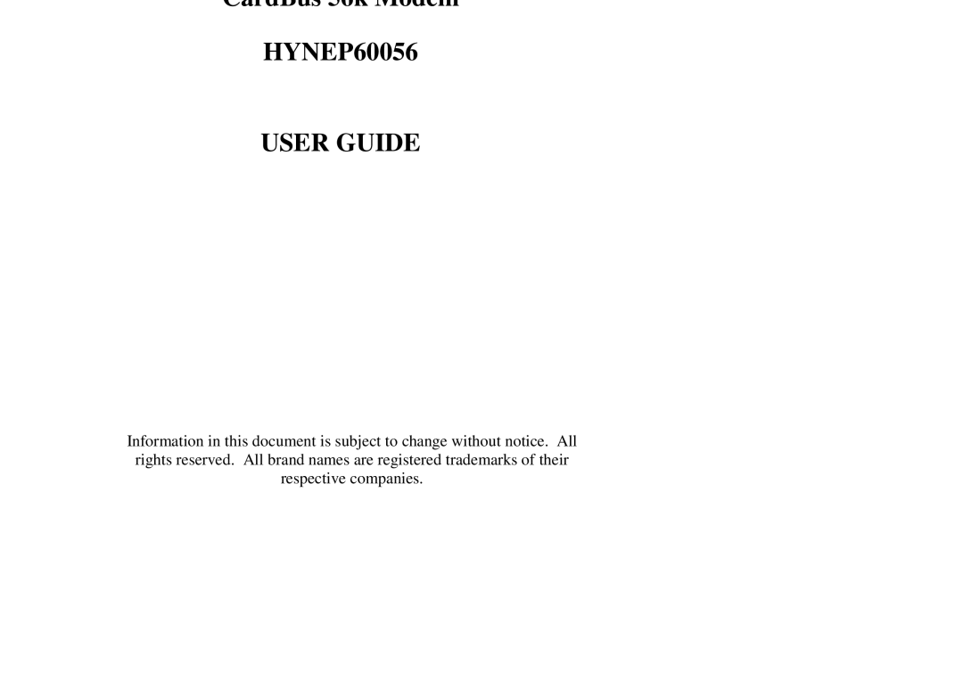 Hypertec HYNEP60056 manual User Guide 