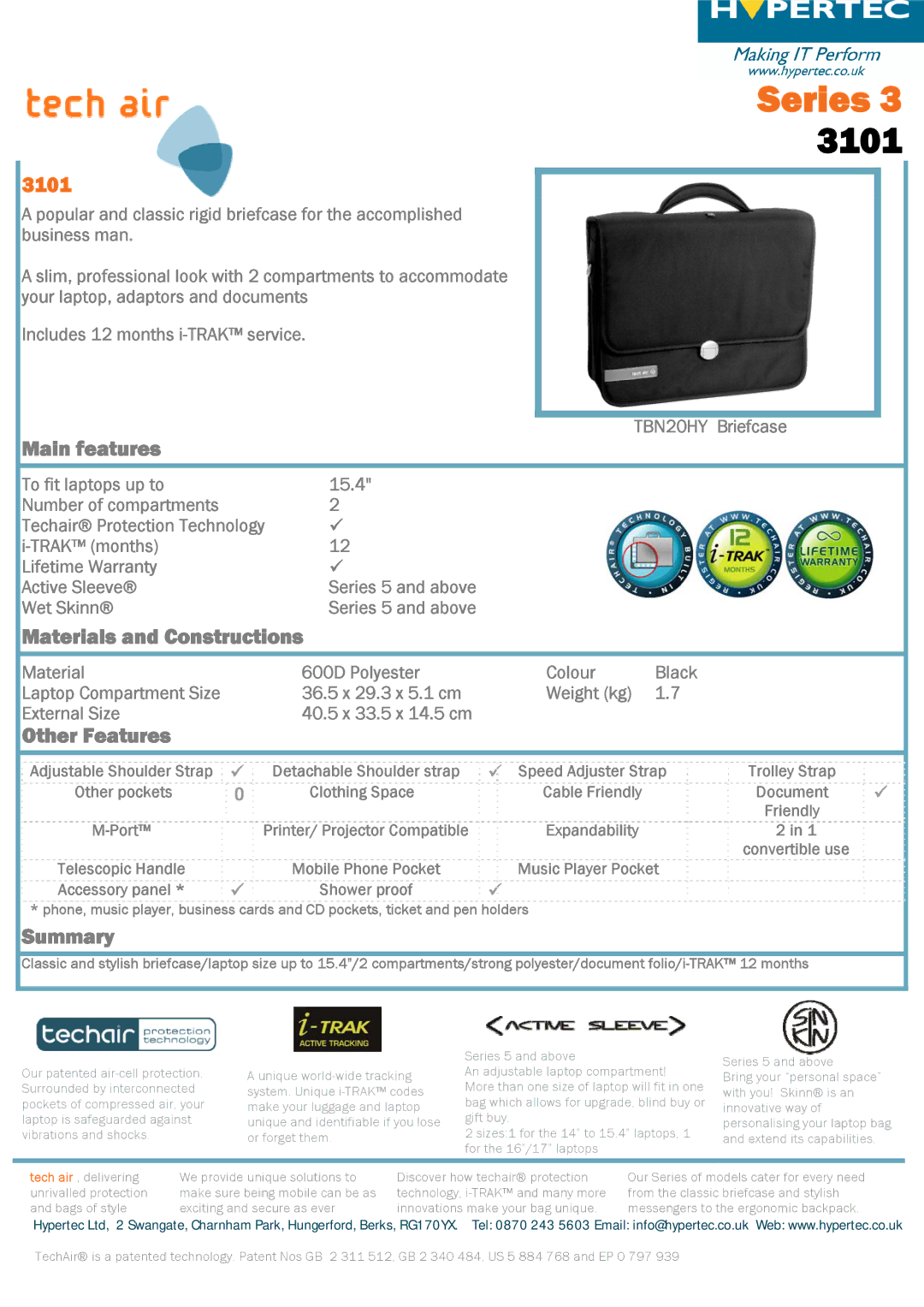 Hypertec 3101, TBN20HY warranty Series 