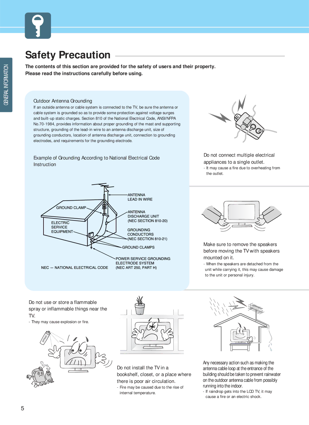 Hyundai E321D, E261D, E371D manual Safety Precaution 