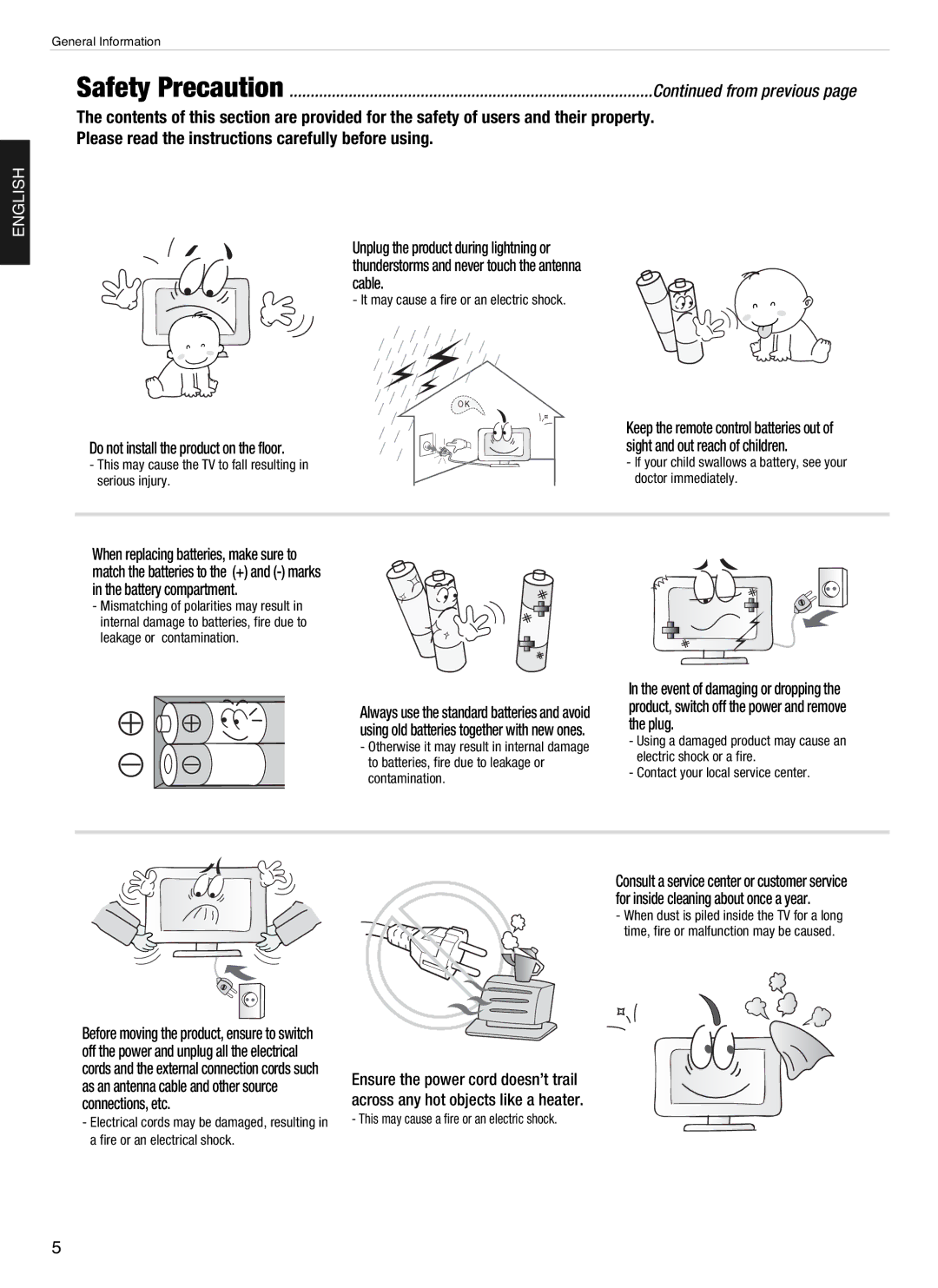 Hyundai E420D, E460D, E260D, E320D, E370D manual Do not install the product on the floor 