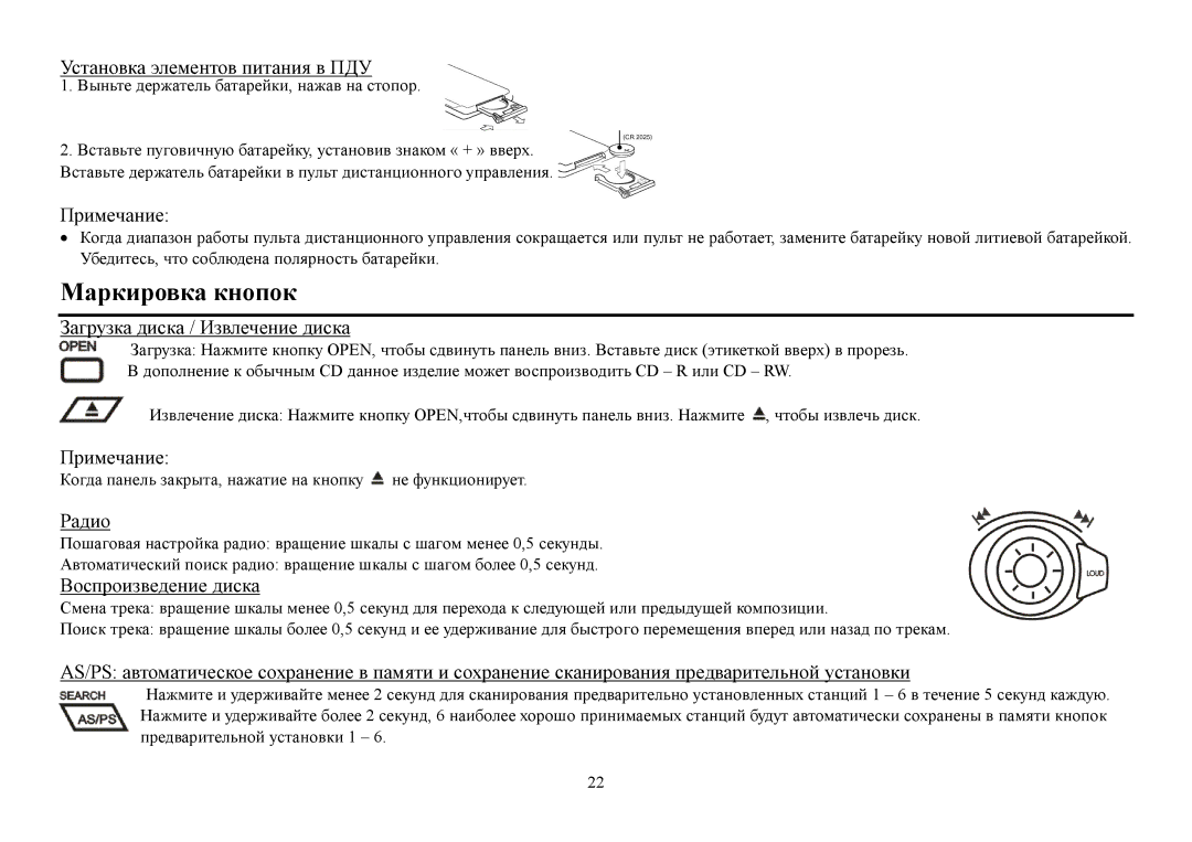 Hyundai H- CDM8053 instruction manual Μаркирοвка кнοпοк 