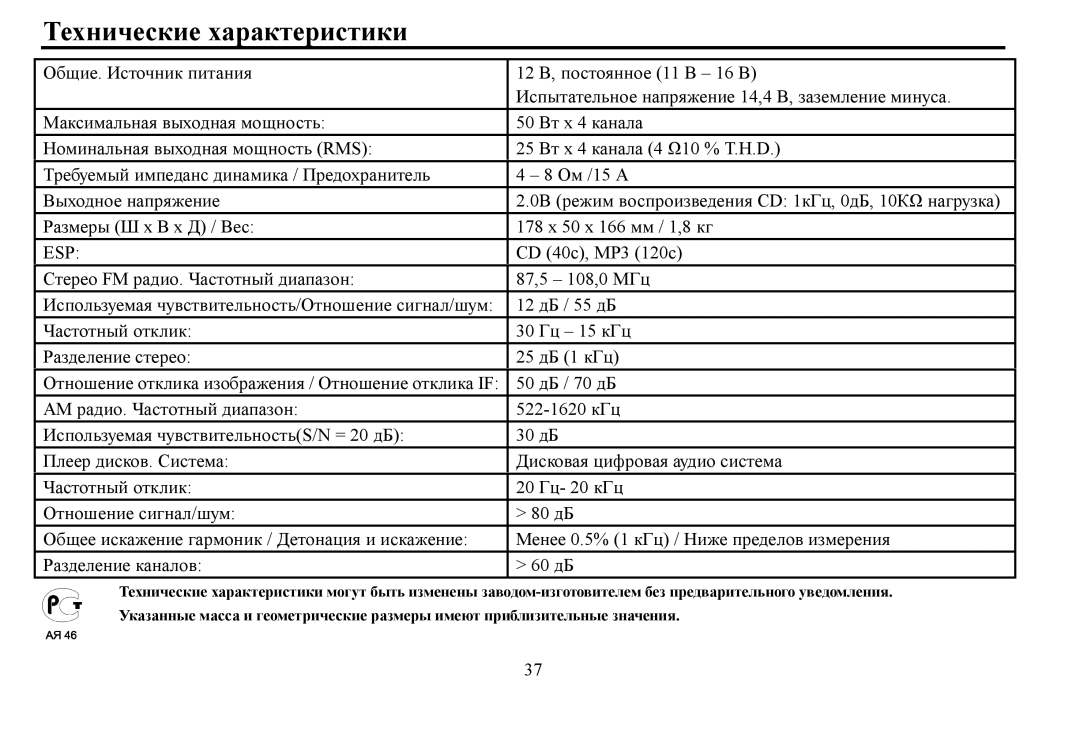 Hyundai H- CDM8059 instruction manual Τехнические характеристики, 522-1620 