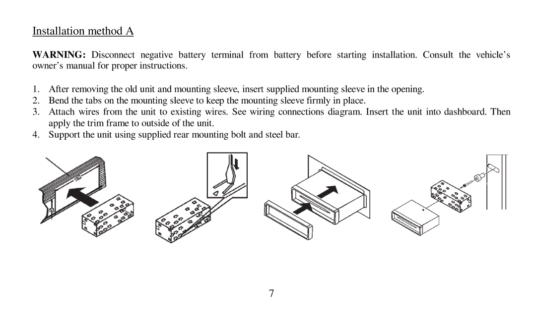 Hyundai H-CDM8010 instruction manual Installation method a 