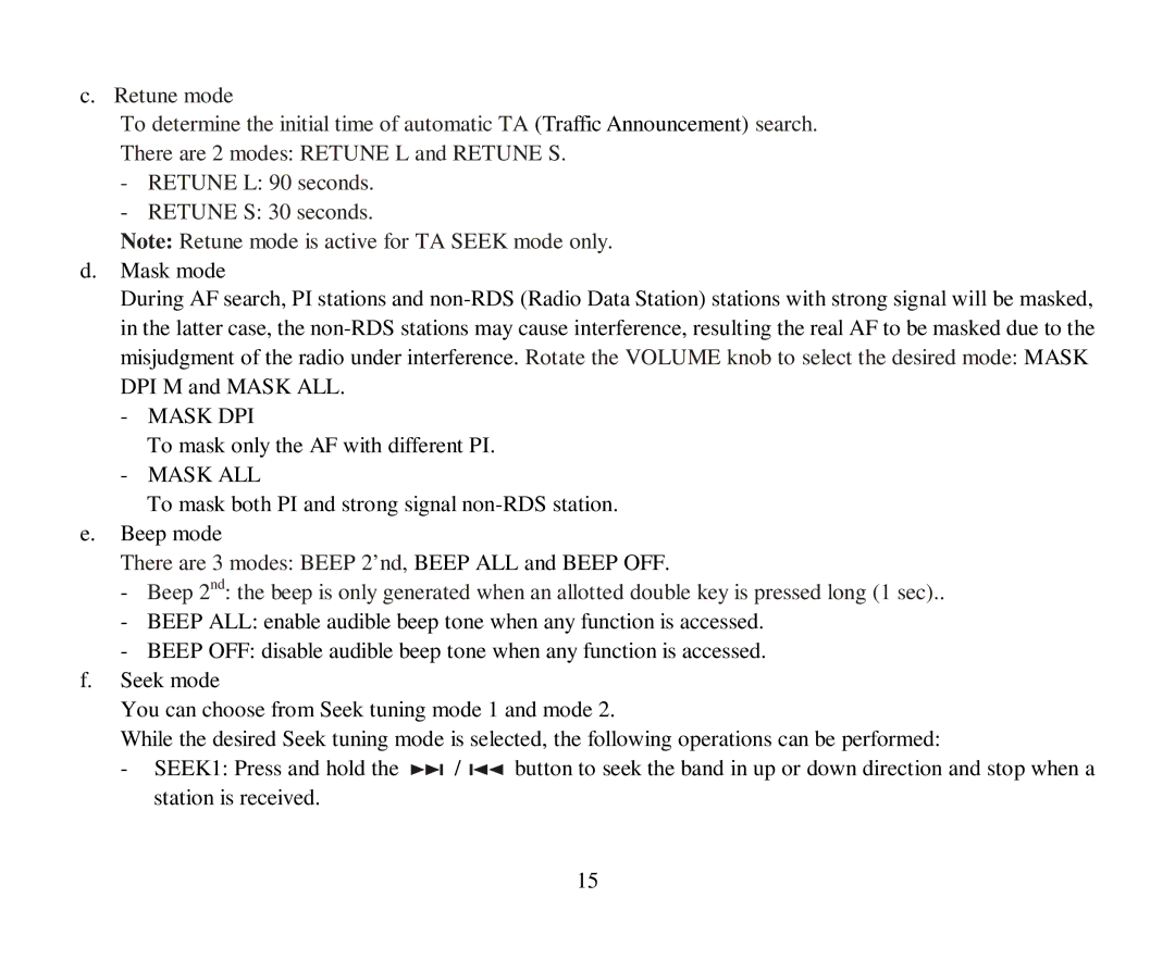 Hyundai H-CDM8043 instruction manual Mask DPI 