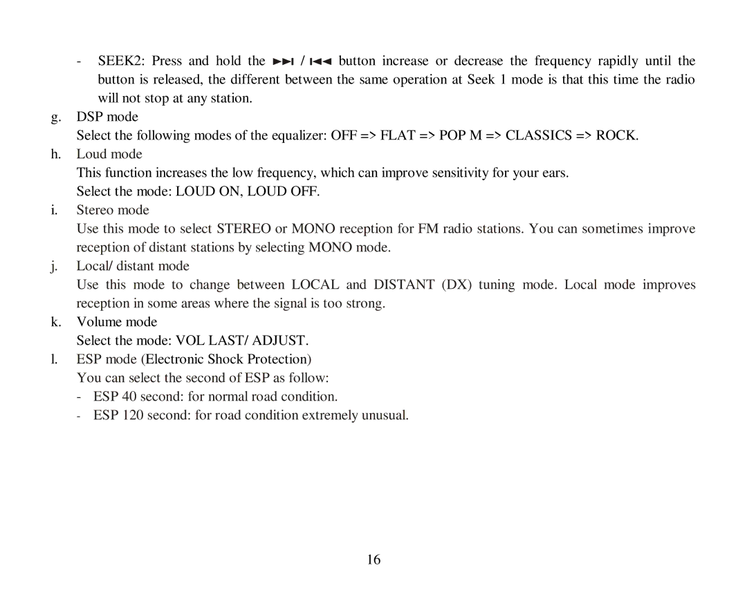 Hyundai H-CDM8043 instruction manual Loud mode 