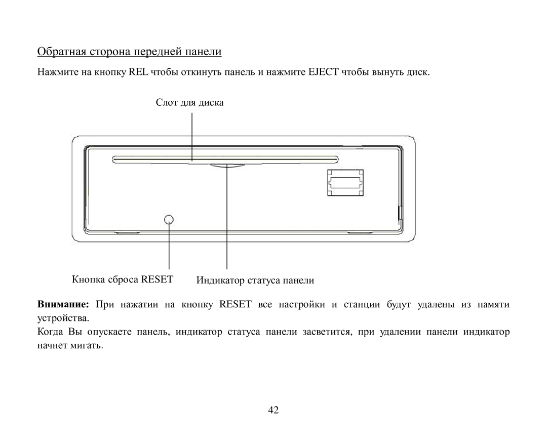 Hyundai H-CDM8043 instruction manual Reset 