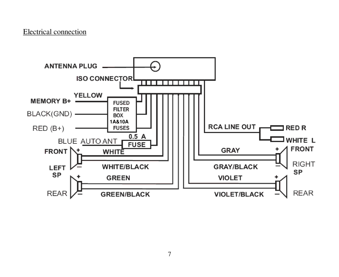 Hyundai H-CDM8043 instruction manual Electrical connection 