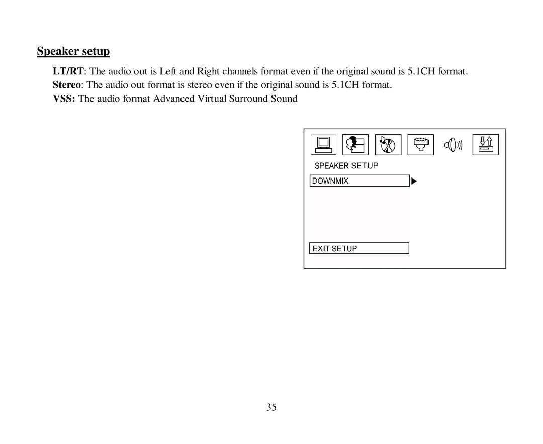 Hyundai H-CMD4005 instruction manual Speaker setup 