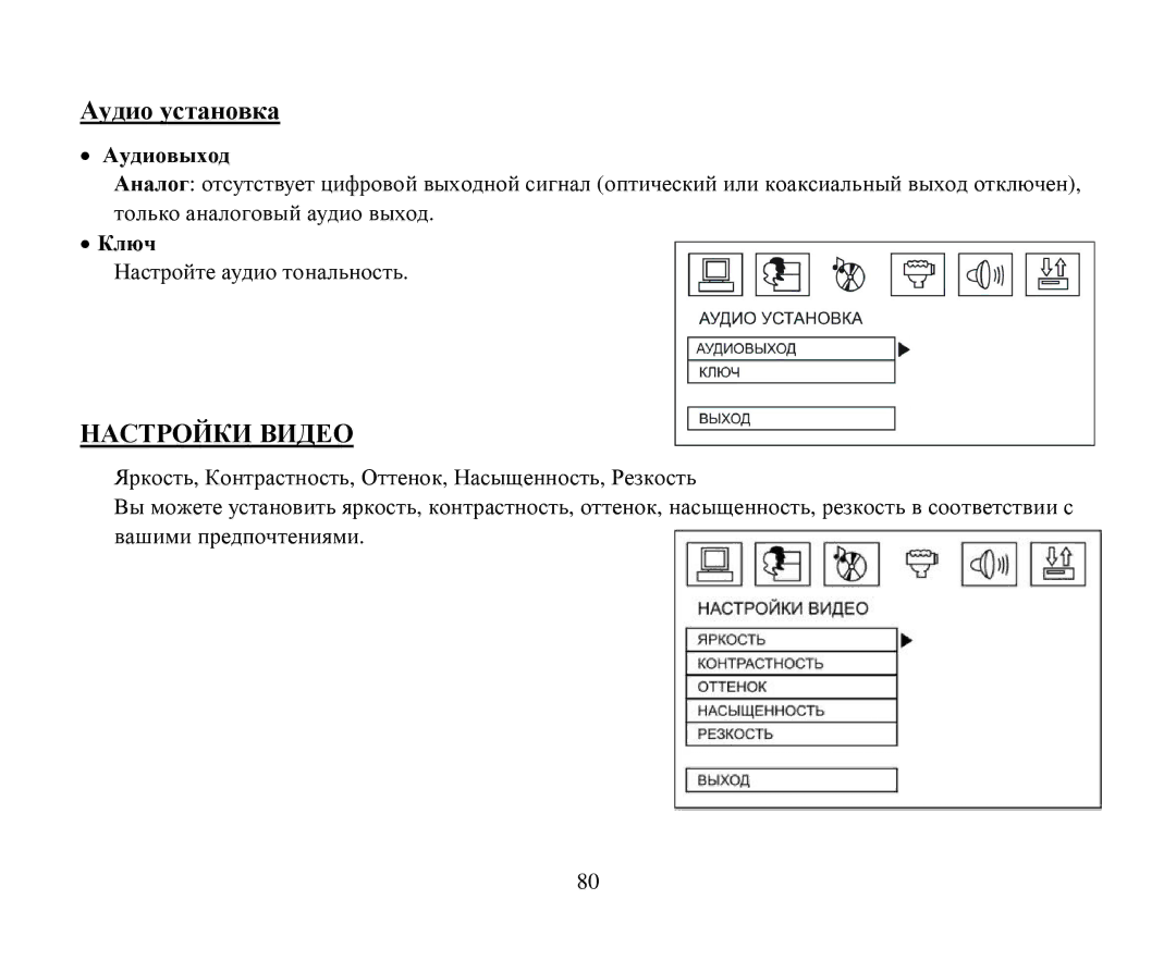 Hyundai H-CMD4005 instruction manual Αудиοвыхοд, Ключ 